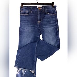 Frame Le Mini Boot Frayed Edge  Habana Denim Jeans size 28